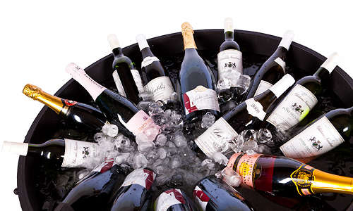 Feuerschale auch als weinkühler nutzbar